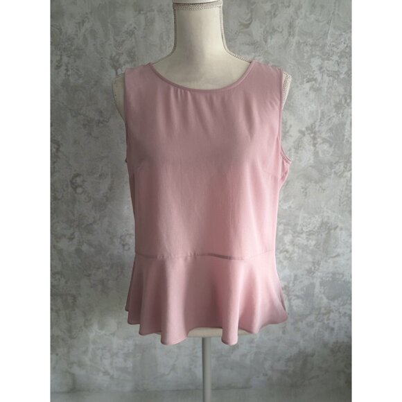 TALBOTS Light Purple Sheer Peplum Tank Top Size 12 Petite - Picture 1 of 7